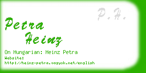 petra heinz business card